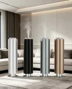 Luxury Aroma Diffuser Machine 7000m3 Hotel Use BT App Control Timing Waterless Cold Air 1000ml Aluminum Floor Standing Scent