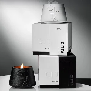Luxury Black Frosted Glass Candle Jars with Lid Home Fragrance Scented Candles for Holiday Easter Ramadan Bars Use