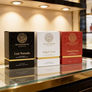 Luxury Black Gold Fragrance Perfume Box with Slide Drawer Custom Logo Rigid Cardboard Paper Packaging Gift Set for Cosmetics