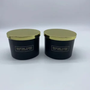 Luxury Black Soy Wax Handmade Art Candle with Long Burning Time for Home Decoration Birthdays & Parties