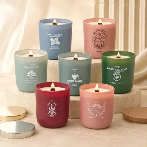 Luxury Blue Scented Candle Gift Set Natural Soy Wax Candles Handmade Home Fragrance Candle OEM