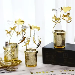 Luxury Candlestick Candle Jar Scented Candles with Heat Rotating Candle Holder Handmade with Soy Wax for Bulk