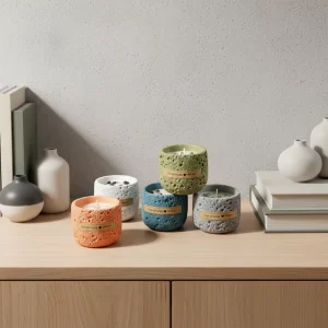 Luxury Cement Jar Scented Candle Energy Healing Aromatherapy Home Fragrance Gift Set Decorative Long Lasting Valentine’s Day