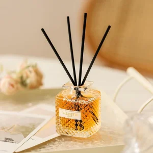 Luxury Ceramic Reed Diffuser 50ml Empty Bottle with Gift Box for Home Hotel Air Freshener