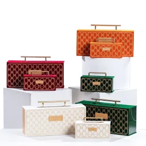Luxury Cosmetics Gifts Perfume Set Box Customized Logo Rigid Boxes with Matt Lamination Embossing Recyclable Packaging