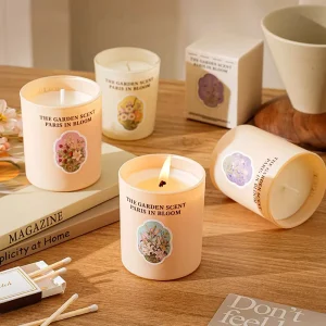 Luxury Custom Logo Natural Plant Oil Pure Organic Aromatherapy Candle Soy Wax Scented Candle With Gift Box