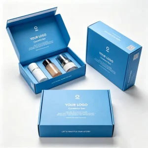 Luxury Custom logo Corrugated Cardboard Skin Care Set Cosmetics Packaging Gift Water Skin Care Set Box Perfume Box Mailer Boxes