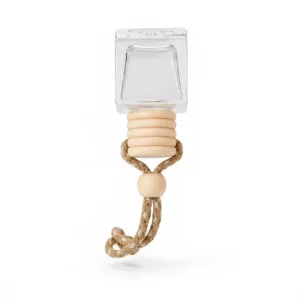 Luxury Empty Glass Air Freshener Diffuser Bottle with Screw Cap Reed Diffuser Mini Flat Hanging Car Perfume Bottle