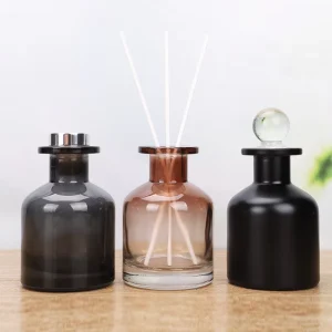 Luxury Empty Reed Diffuser Glass Bottle Frosted Glass Perfume Bottle Glass Bottles for Scent Diffusers