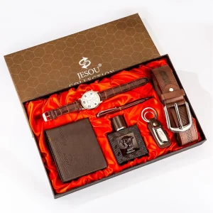 Luxury Fathers Day Gift Exquisite Wallet Key Wallet Belt Perfume Watch Men’s Birthday Gift