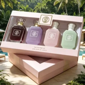 Luxury Floral Women’s Perfume Gift Set 4*30ml Long Lasting Fragrance Spray Elegant Ribbon Box Daily Use Private Label OEM