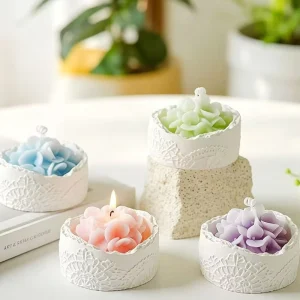 Luxury Flower Shaped Scented Candle Decorative Aromatherapy Candle for Home Decor Gift