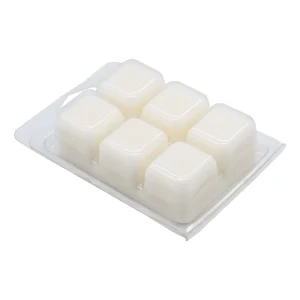 Luxury Frosted White Clamshell Aromatherapy Scented Handmade Soy Wax Cube Melt Candle with Private Label for Home Decoration