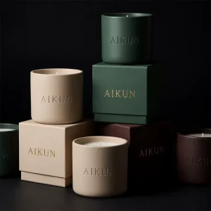 Luxury Gift Box Ceramic Scented Candle for Private Label Home Fragrance Retail Brand Supply
