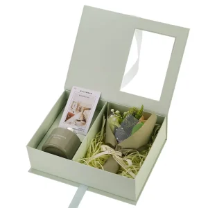 Luxury Gift Box Cosmetic Skin Set Perfume Magnetic Fragrance Sponge Matt Lamination PVC Window Cardboard Box Weeding Birthday