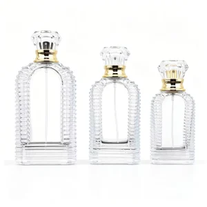 Luxury Glass Perfume Bottle for Display 100ml Crimp Neck Clear Frascos Para Perfumes From Factory
