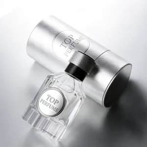Luxury Glass Perfume Packaging Bottle with Cap 30ml 50ml 100ml Capacity Cylinder Shape with Pump Sprayer Custom Logo