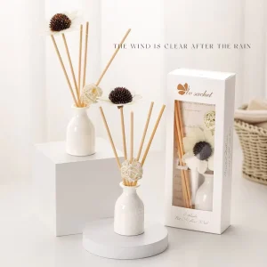 Luxury Glass Reed Diffuser Gift Set Eco Friendly Alcohol Free Handcrafted Customized Fragrance Long Lasting Aroma