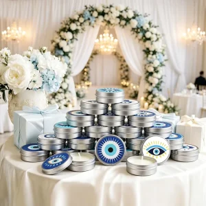 Luxury Handmade Aromatherapy Soybean WaxCandle Gift 24Set Evil Eye Scented Candle Flavors L05