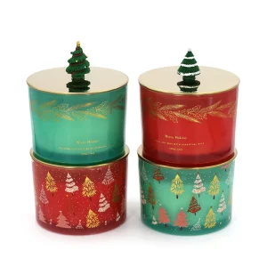 Luxury Handmade Christmas Romantic Round Flowers Scented Soy Wax Birthday Candles