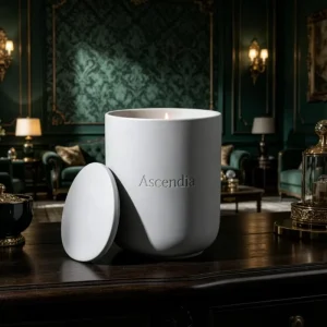 Luxury Handmade Textured Ceramic Soy Wax Eco Friendly Scented Candle Minimalist Aromatherapy Home Decor Christmas Thanksgiving