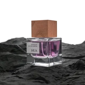 Luxury Heavy Bottom Clear 30ml 50ml 100ml Empty Spraying Perfume Bottle Custom Square Wood Black Brown Cap Glass Perfume Bottle
