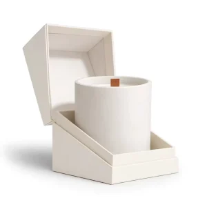 Luxury High quality Ceramic Jar Scented Candle with Lid with Embossed Design Scented Candle Home Decoration