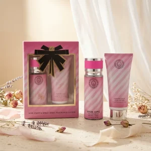 Luxury Long Lasting Perfumed Body Cream Fruit and Floral Fragrance Notes 110ml Body Spray 100ml Body Lotion Perfume Set