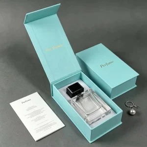 Luxury Magnetic White Perfume Gift Box Made From Recyclable Cardboard Customizable With Your Logo