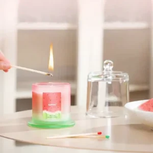 Luxury Matte Ombre Cloche Glass Jar with Dome Lid Natural Soy Wax Customized Logo Elegant Home Decor Scented Candles