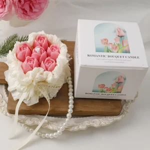 Luxury Modern Aesthetic Floral Soy Blend Wax Handmade Scented Candles Gift Box Romantic Bedroom Decor Vibe