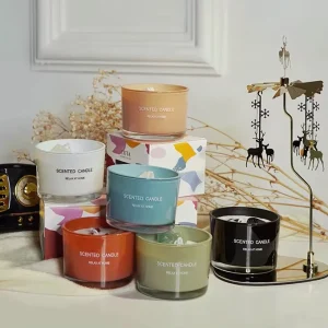 Luxury Multi-Color Handmade Soybean Wax Fruit-Shaped Scented Candle Glass Crystal Home Decoration Gift Thanksgiving Ramadan Bars
