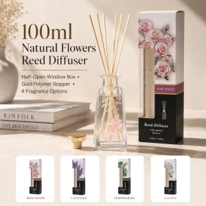 Luxury Natural Flowers Reed Diffuser 100ml Gift Box