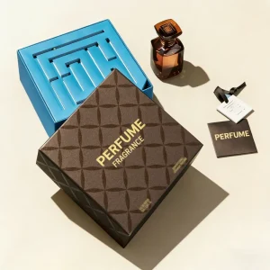 Luxury Perfume Gift Box Tuck In Packaging with Insert for 2 Bottles Custom Printed Coated Paper Box OEM Fragrance Set