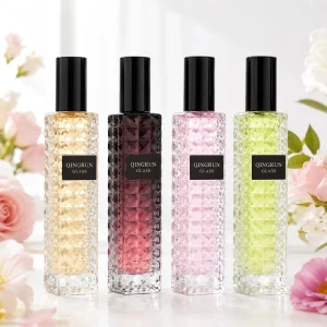 Luxury Private Label 30ml Recyclable Custom Atomiser Spray Square Glass Empty Perfume Bottle Lid