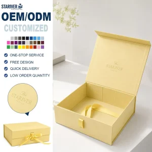 Luxury Purple Magnetic Gift Box Custom Gold Foil Logo Satin Ribbon Bow Closure Rigid Paper Packaging Box Perfume Cosmetic Gift