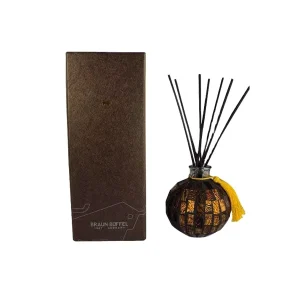 Luxury Rattan Reed Diffuser with Mosaic Glass Bottle Stick Oil Air Freshener for Home Office or Car Fragrance for Hotels