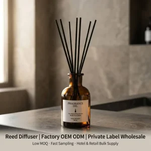 Luxury Reed Diffuser with OEM ODM Custom Logo and Brand Packaging Design for Home Fragrance and Hotel Decor Use