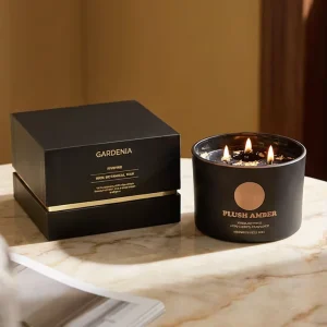 Luxury Scented Candle Custom Logo Scented Candles Soy Wax Black Frosted Jar Scented Candle