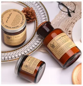 Luxury Scented Candle Glass Jar Organic Essential Oil Scented Candles