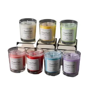 Luxury Scented Candle in Glass Jar Romantic Vanilla & Lavender Aroma Perfect Birthday Gift for Her Long Lasting Fragrance