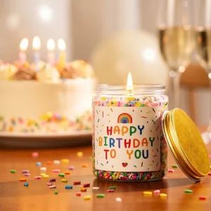 Luxury Scented Candles Gift Set Natural Soy Wax Glass Jar with Gold Lid Scented Candle Gift Box