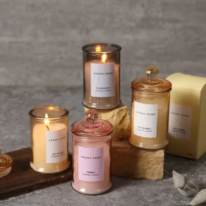 Luxury Scented Candles Soy Wax and Fragrance Oils Aromatherapy Aroma Candles with Glass Jar Tin Gift Box