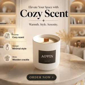Luxury Scented Soy Wax Essential Ceramic Aromatherapy Candle for Party Gift