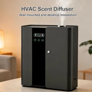 Luxury Smart Essential Oil HVAC Scent Diffuser with 1000ml Capacity Wifi Controlled Air Machine Black Metal for Hotels