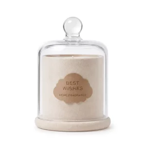 Luxury Soy Wax Cloche Scented Candle Frosted Velvet Finish Minimalist Nordic Aroma Candle For Home Decor Wedding Gift