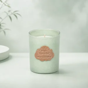 Luxury Soy Wax Handmade Pillar Scented Candles Private Label Frosted Glass Jar For Home Decor Gift