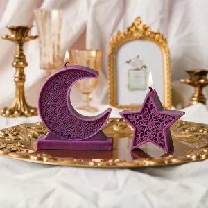 Luxury Soy Wax Scented Candles with Star Shaped Design Handmade & 100% Organic for Diwali Candles & Home Fragrance
