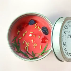 Luxury Spiritual Healing Gift Yoga Energy Chakra Soy Wax Candle Aromatherapy Scented Crystal Diwali Thanksgiving Christmas