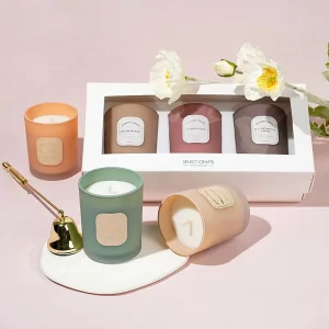 Luxury Wedding Gift Guests Custom Design Home Decor Soy Wax Glass Scented Candles Christmas Ramadan Handmade Diwali